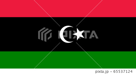 国旗　リビア