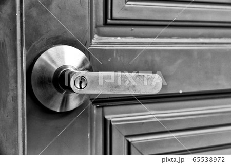 Door knob handle dirty cumulative with bacteria, Germ or virus spreading on public surface 65538972