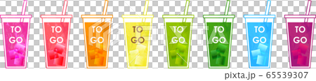 テイクアウトのドリンクのイラスト-セット-TO GO.eps テイクアウトのドリンクのイラスト-セット-TO GO.eps 65539307