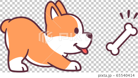 Funny dog with bone 65540414