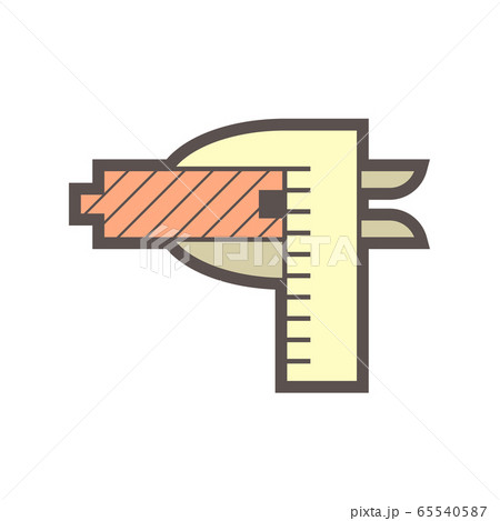 Wood flooring material and testing vector icon 65540587