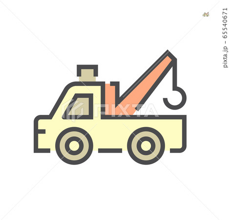 Pick Up Truck And Crane Icon 64x64 Perfect Pixelのイラスト素材