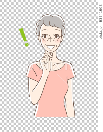 笑顔で納得する正面向きの女性 笑顔で納得する正面向きの女性 65541668