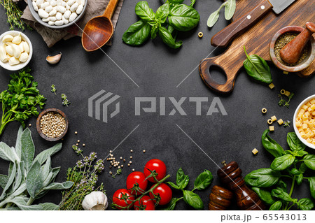 Culinary background with ingredients for cooking, 65543013