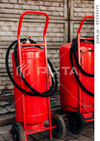 industrial fire extinguisher red large barrel industrial fire extinguisher red large barrel 65543475