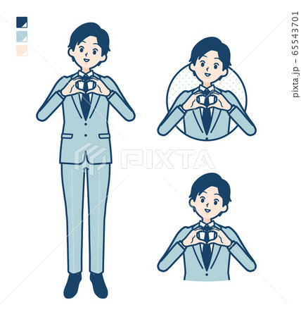 simple suit businessman_love-mark-hand-sign simple suit businessman_love-mark-hand-sign 65543701