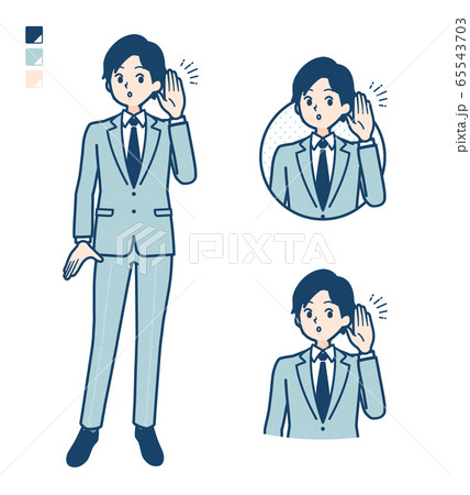 simple suit businessman_Listening 65543703
