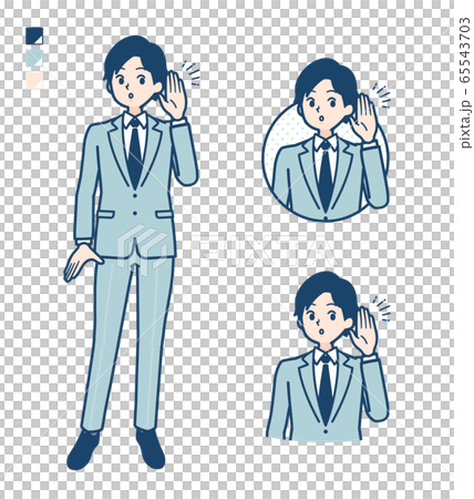 simple suit businessman_Listening 65543703