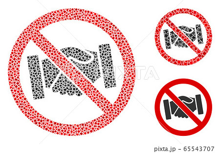 Bumpy No Handshakes Icon Mosaic 65543707