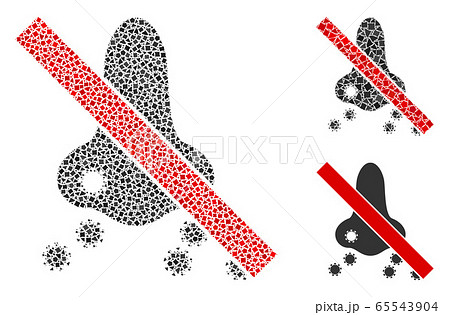 Joggly Forbidden Nasal Virus Spread Icon Mosaic 65543904
