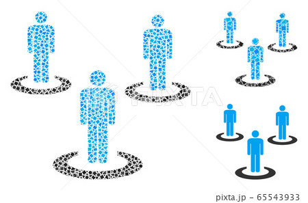 Inequal Social Isolation Icon Collage 65543933