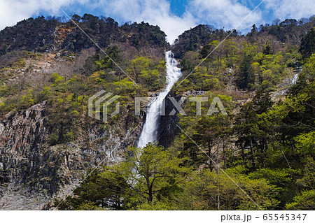 富山県 ハンノキ滝の写真素材