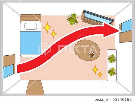 正しい換気の図解イラスト 正しい換気の図解イラスト 65546166