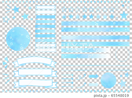 Star label set_Sky blue 65548019