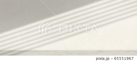 Empty room with a white wall shadow light overlay 65551967