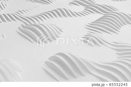 Abstract Curved Shapes. White Circular Background. 65552245