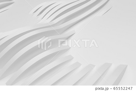 Abstract Curved Shapes. White Circular Background. 65552247