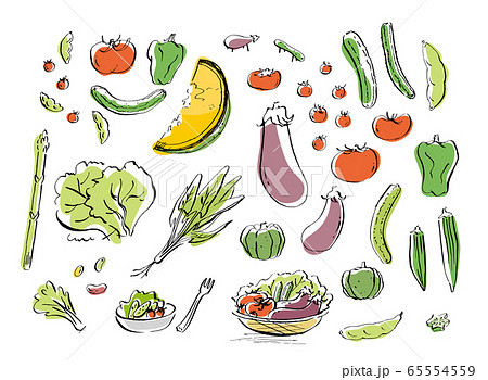 野菜イラストのイラスト素材