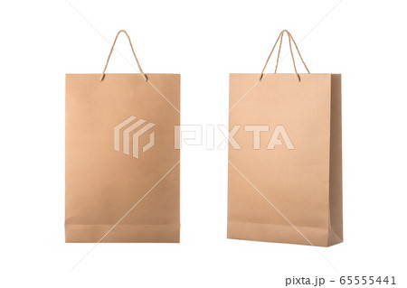 New blank brown paper bag for shopping. Studio 65555441