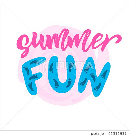 Summer fun motivation quote. Vector logo Summer fun motivation quote. Vector logo 65555931