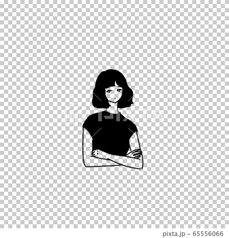 腕を組む女性(黒) 腕を組む女性(黒) 65556066