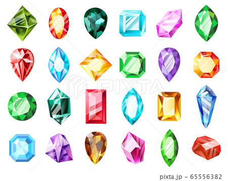 Crystal jewel gems. Crystal diamond gem jewels. 65556382 PIXTA