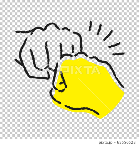 An illustration of a fist-bump greeting. An illustration of a fist-bump greeting. 65556528