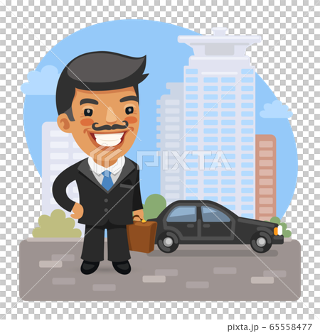 Cartoon Businessman on the Street 65558477