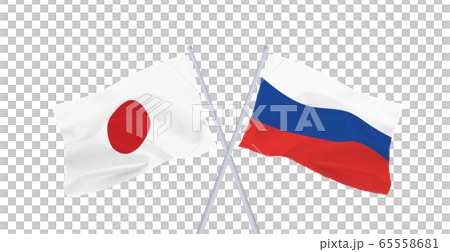 Japan-Russia flag 65558681