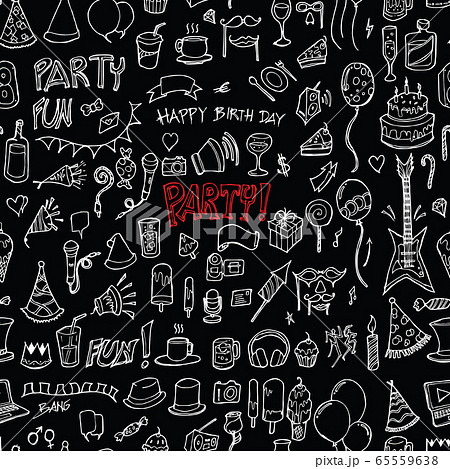 Party doodle seamless background seamless pattern. 65559638