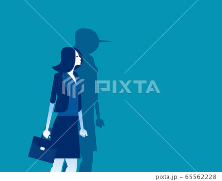 Businessman of shadow of his long nose. Lying 65562228