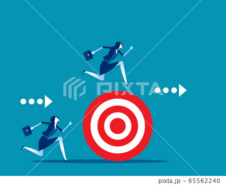 Person move forward with goals. The difference 65562240