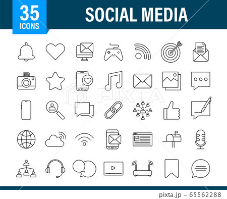 Set Social media icon. Telephone icon. Digital communication. Chat bubble. Vector stock illustration. 65562288