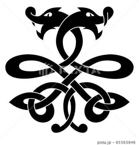 Vector Celtic dragon. 65563846