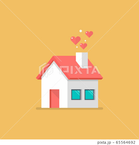 House icon with hearts 65564692