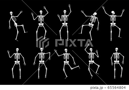 Happy dancing skeletons on Halloween Happy dancing skeletons on Halloween 65564804