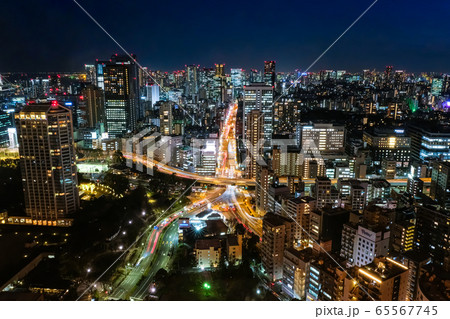 東京 夜景 もう一つの東京タワーの写真素材