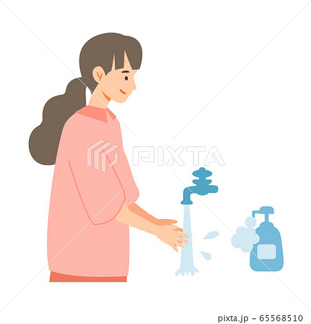 【新しい生活様式】手洗いの推奨イラスト 65568510