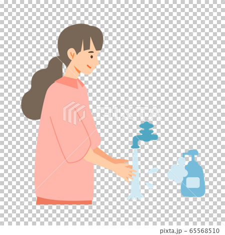 【新しい生活様式】手洗いの推奨イラスト 65568510