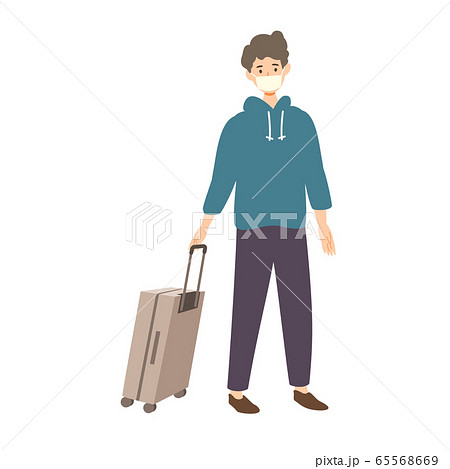 【新しい生活様式】遠隔地へ移動する男性 65568669