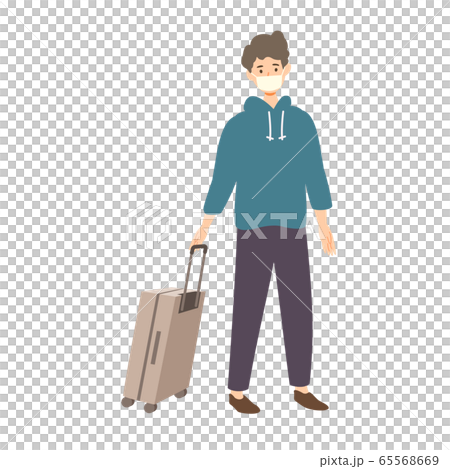 【新しい生活様式】遠隔地へ移動する男性 65568669