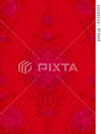 Eastern ethnic style compositions, mehendi, traditional indian henna floral ornament. 65569304