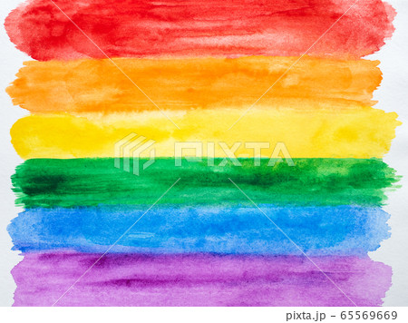 Beautiful greeting card with a Rainbow Flag 65569669
