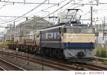 EF65-500番台のレール輸送列車 65570073