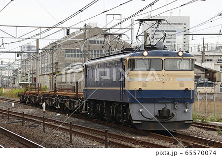 EF65-500番台のレール輸送列車 65570074
