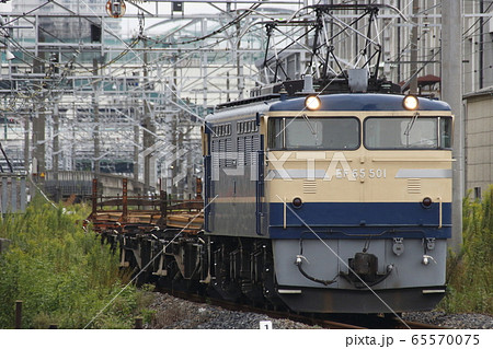 EF65-500番台のレール輸送列車 EF65-500番台のレール輸送列車 65570075