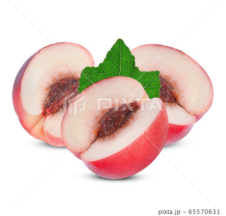 Nectarine isolated on white background 65570631
