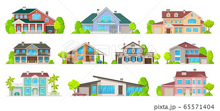 Private buildings vector real estate Private buildings vector real estate 65571404