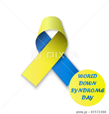 Blue and yellow ribbon. Low poly Blue and yellow ribbon. Low poly 65572366