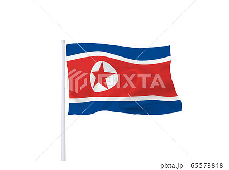 北朝鮮国旗のイラスト素材